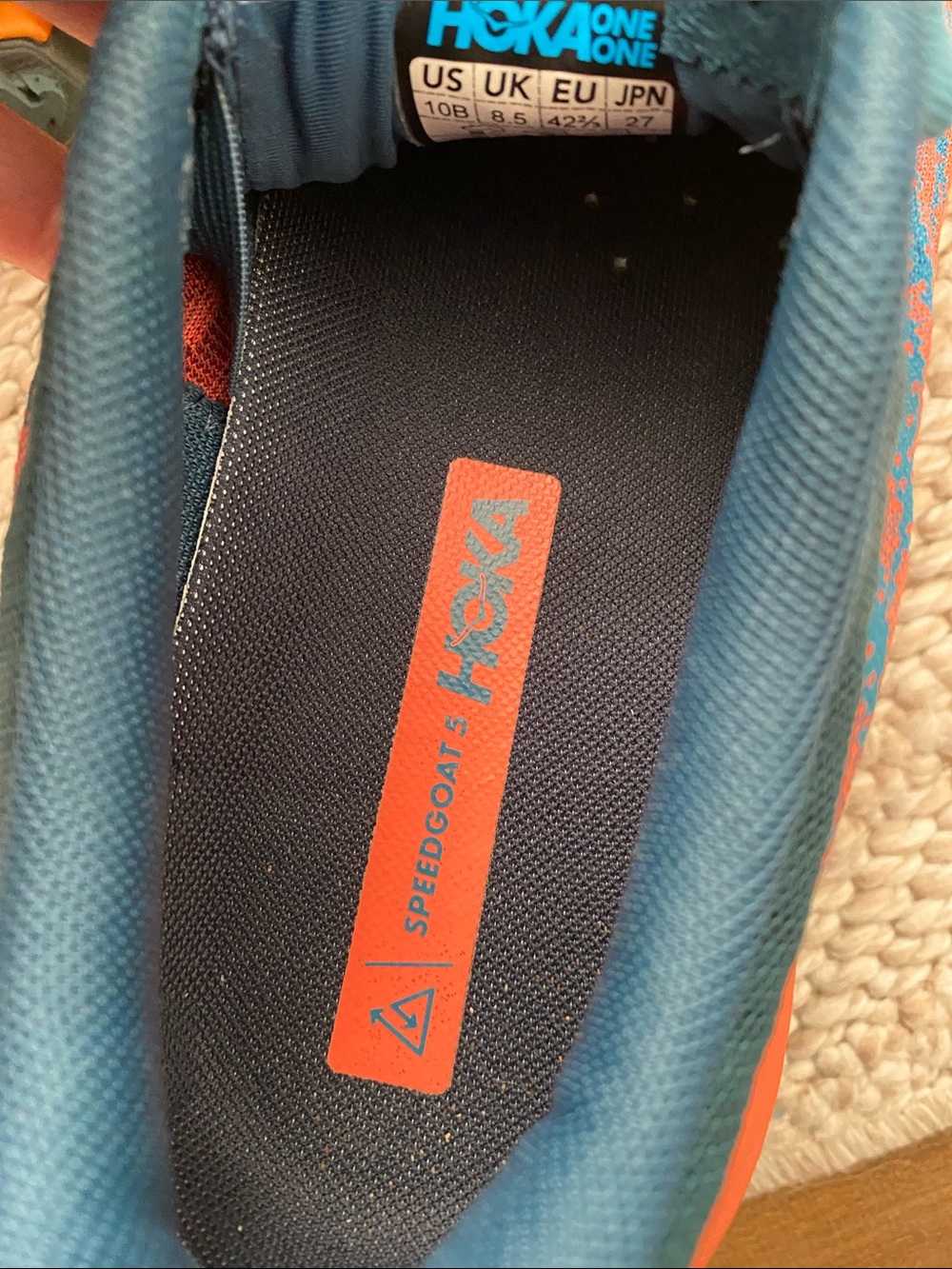 Hoka womens Sneakers in Teal and Orange - Picture 6 of 7